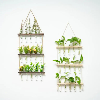 Three-Tier Hanging Plant Propagation Station - Decorative Glass Vase for Home and Garden