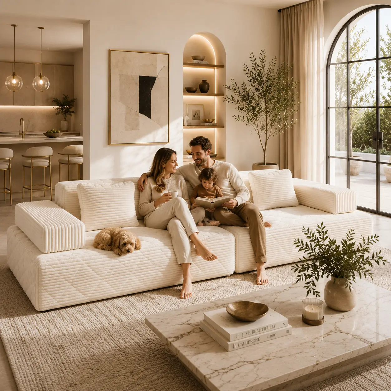 Modern Modular Boneless Sofa for Flexible Living