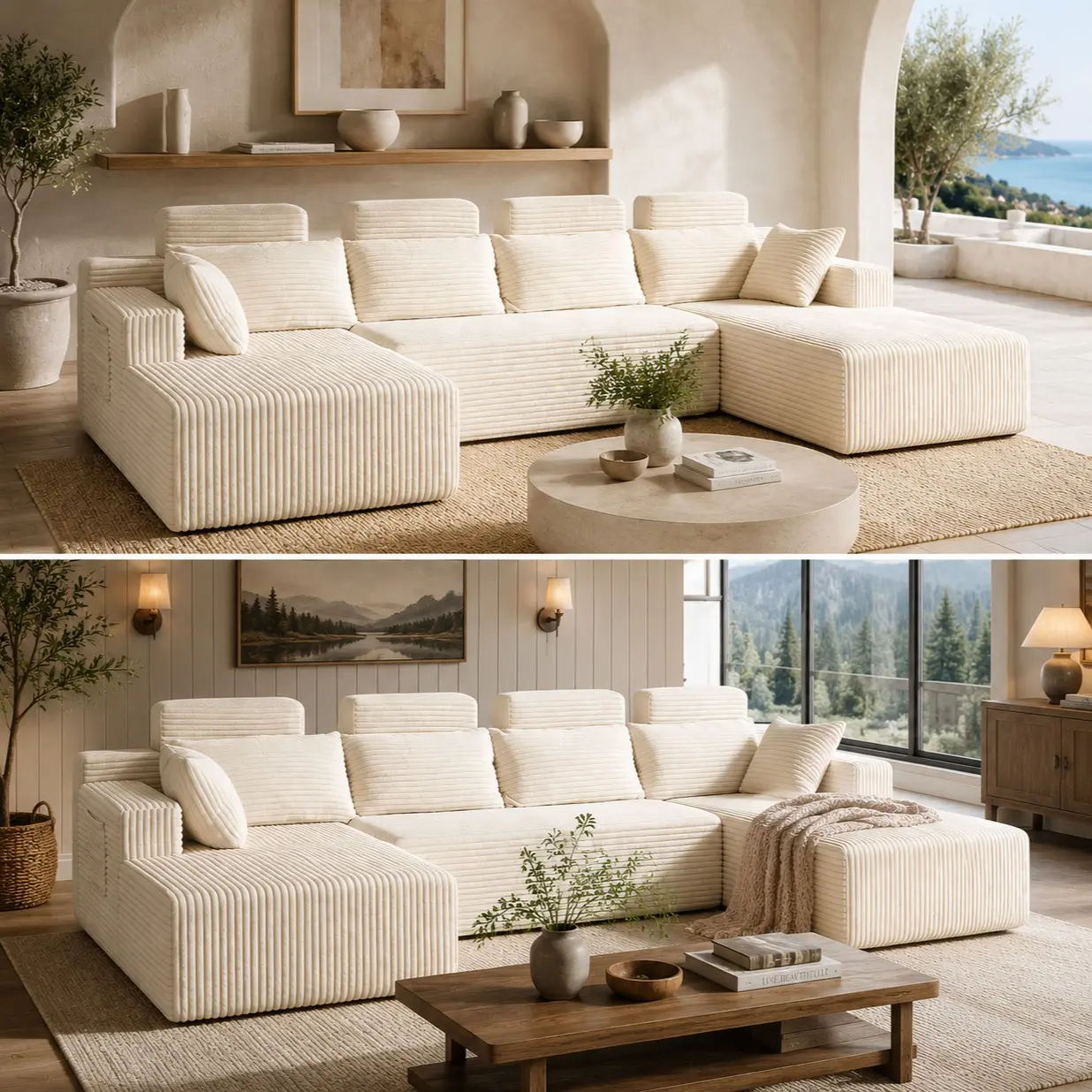 Modern Modular Boneless Sofa for Flexible Living