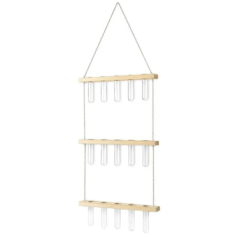 Three-Tier Hanging Plant Propagation Station - Decorative Glass Vase for Home and Garden
