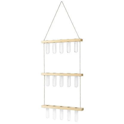 Three-Tier Hanging Plant Propagation Station - Decorative Glass Vase for Home and Garden
